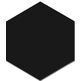 Equipe Ceramicas, Scale, EQUIPE HEXAGON BLACK MATE PŁYTKA ŚCIENNA 12.4X10.7 (21909) 