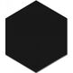 Equipe Ceramicas, Scale, EQUIPE HEXAGON BLACK PŁYTKA ŚCIENNA 12.4X10.7 (21915) 