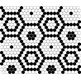 Dunin, Hexagonic, DUNIN MINI HEXAGON B&W BEE MOZAIKA 26X30 