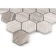 Dunin, Woodstone, DUNIN WOODSTONE GREY HEXAGON 48 MOZAIKA KAMIENNA 29.8X30.2 
