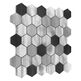 Dunin, Metallic, DUNIN ALLUMI GREY HEXAGON MIX 48 MOZAIKA METALOWA 30X30 