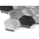Dunin, Metallic, DUNIN ALLUMI GREY HEXAGON MIX 48 MOZAIKA METALOWA 30X30 