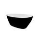 Besco, Goya, BESCO GOYA BLACK & WHITE 140 WANNA WOLNOSTOJĄCA + KLIK-KLAK GRAFITOWY 142X62 (WMD-140-GWGR) 