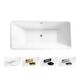 Besco, Evita, BESCO EVITA 160 WANNA WOLNOSTOJĄCA + MASKOWNICE BIAŁE 160X80 (WAS-160-EBI) 