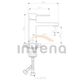 Invena, Glamour, INVENA GLAMOUR BATERIA UMYWALKOWA CZARNA (BU-02-004-V) 