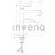 Invena, Glamour, INVENA GLAMOUR BATERIA UMYWALKOWA WYSOKA CZARNA (BU-02-W04-V) 