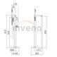 Invena, Glamour, INVENA GLAMOUR BATERIA WANNOWA WOLNOSTOJĄCA CZARNA (BW-02-W04-V) 