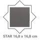 Equipe Ceramicas, Porto, EQUIPE PORTO STAR BLACK GRES 17.5X20 (30627) 
