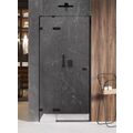NEW TRENDY AVEXA BLACK DRZWI PRYSZNICOWE WNĘKOWE LEWE. SZKŁO CZYSTE 6MM 140X200 (EXK-1558) 