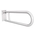 ANDEX BEZ BARIER UCHWYT PÓŁOKRĄGŁY UCHYLNY Z PŁYTĄ BIAŁY STAL NIERDZEWNA (820/B) 