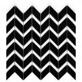 DUNIN BLACK&WHITE PURE BLACK CHEVRON MIX MOZAIKA KAMIENNA  30.5X31 