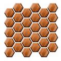 CERAMIKA COLOR COPPER GLASS HEXAGON MOZAIKA 25X25.8 