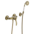 TRES CLASIC BATERIA PRYSZNICOWA ŚCIENNA JEDNOUCHWYTOWA MOSIĄDZ ANTYCZNY MATOWY (24216701LM) 