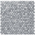 TUBĄDZIN DROPS METAL SILVER HEX MOZAIKA 30X30.2 