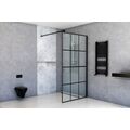 SEA-HORSE EASY IN KABINA NAROŻNA 90X200 SZKŁO TRANSPARENTNE PROFIL CZARNY (BK251T09A6) 