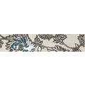 DOMINO GRIS FLOWER TURKUS LISTWA 7.4X36 