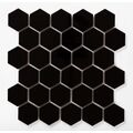 MANUFAKTURA MOZAIK HEKSAGON CZARNY POŁYSK MOZAIKA 30X30 