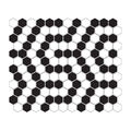 DUNIN MINI HEXAGON B&W CORAL MOZAIKA PREMIUM MAT 26X30 