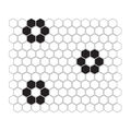 DUNIN MINI HEXAGON B&W FLOWER MOZAIKA 26X30 