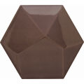 DECUS HEXAGONO PIRAMIDAL CHOCOLATE BRILLO PŁYTKA ŚCIENNA 15X17 