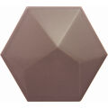 DECUS HEXAGONO PIRAMIDAL CHOCOLATE MATE PŁYTKA ŚCIENNA 15X17 