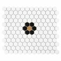 DUNIN MINI HEXAGON DAISY BLACK  MATT MOZAIKA 26X30 