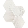CARMEN CERAMIC ART MARS WHITE HEXAGON 13.9X16 