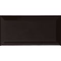 APE CERAMICA BISELADO NEGRO BRILLO 10X20 