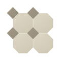 MANUFAKTURA MOZAIK OKTAGON BIAŁO SZARY MOZAIKA 34X34 