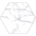 RIBESALBES SHAPED MARBLE HEX CARRARA GLOSS PŁYTKA ŚCIENNA 15X17.3 