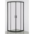 SEA-HORSE STYLIO KABINA PÓŁOKRĄGŁA 80X80X190 CZARNA SZKŁO TRANSPARENTNE Z POWŁOKĄ CLEANGLASS (BK501TK+) 