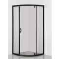 SEA-HORSE STYLIO KABINA PÓŁOKRĄGŁA JEDNOSKRZYDŁOWA 80X80X190 CZARNA SZKŁO TRANSPARENTNE (BK501RTK+) 