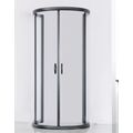 SEA-HORSE STYLIO KABINA PRZYŚCIENNA 80X100X190 CZARNA SZKŁO TRANSPARENTNE Z POWŁOKĄ CLEANGLASS (BK501XTK+) 