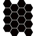 PARADYŻ NERO HEXAGON UNIWERSALNA MOZAIKA GRES 22X25.5 