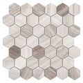 DUNIN WOODSTONE GREY HEXAGON 48 MOZAIKA KAMIENNA 29.8X30.2 