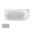 BESCO ZOYA GLAM 150 L SREBRNA WANNA WOLNOSTOJĄCA LEWA + MASKOWNICE BIAŁE 150X75 (WA-150-ZLSB) 
