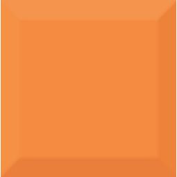 Absolut Keramika, Monocolor Biselado 10x10, ABSOLUT KERAMIKA BISELADO NARANJA BRILLO PŁYTKA ŚCIENNA 10X10 