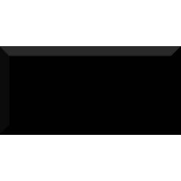 Absolut Keramika, Monocolor Biselado 10x20, ABSOLUT KERAMIKA BISELADO NEGRO BRILLO PŁYTKA ŚCIENNA 10X20 