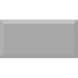 Absolut Keramika, Monocolor Biselado 10x20, ABSOLUT KERAMIKA BISELADO PLATA BRILLO PŁYTKA ŚCIENNA 10X20 