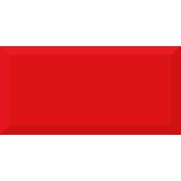 Absolut Keramika, Monocolor Biselado 10x20, ABSOLUT KERAMIKA BISELADO ROJO BRILLO PŁYTKA ŚCIENNA 10X20 