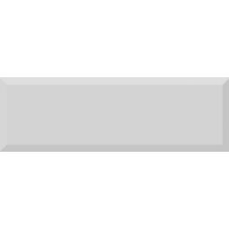 Absolut Keramika, Monocolor Biselado 10x30, ABSOLUT KERAMIKA BISELADO GRIS BRILLO PŁYTKA ŚCIENNA 10X30 