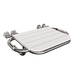 Andex, Bez Barier, ANDEX BEZ BARIER KRZESEŁKO PRYSZNICOWE Z UCHWYTAMI STAL NIERDZEWNA INOX (803/CC) 