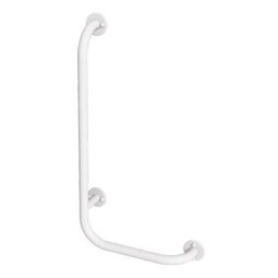 Andex, Bez Barier, ANDEX BEZ BARIER UCHWYT KĄTOWY PRAWY 60X30 CM BIAŁY STAL NIERDZEWNA (823/P/B) 