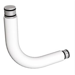 Andex, Bez Barier, ANDEX BEZ BARIER UCHWYT ŁĄCZNIKOWY KĄTOWY BIAŁY STAL NIERDZEWNA (806/B) 