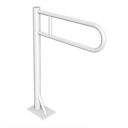 Andex, Bez Barier, ANDEX BEZ BARIER UCHWYT PODŁOGOWY STAŁY BIAŁY STAL NIERDZEWNA (810/B) 