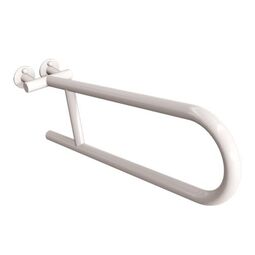 Andex, Bez Barier, ANDEX BEZ BARIER UCHWYT PÓŁOKRĄGŁY UCHYLNY BIAŁY STAL NIERDZEWNA (801/B) 