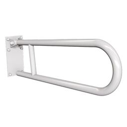Andex, Bez Barier, ANDEX BEZ BARIER UCHWYT PÓŁOKRĄGŁY UCHYLNY Z PŁYTĄ BIAŁY STAL NIERDZEWNA (820/B) 