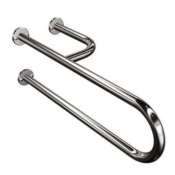 Andex, Bez Barier, ANDEX BEZ BARIER UCHWYT PÓŁOKRĄGŁY UMYWALKOWY PRAWY STAL NIERDZEWNA INOX (812/P/CC) 