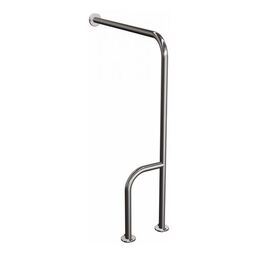 Andex, Bez Barier, ANDEX BEZ BARIER UCHWYT ŚCIENNO-PODŁOGOWY LEWY 60X80 STAL NIERDZEWNA INOX (813/L/CC) 