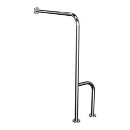 Andex, Bez Barier, ANDEX BEZ BARIER UCHWYT ŚCIENNO-PODŁOGOWY PRAWY 60X80 STAL NIERDZEWNA INOX (813/P/CC) 